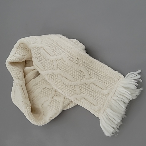 Ted Baker London Homerton Cable Knit Wool Blend Scarf Wrap Ivory O/S $139 - Picture 5 of 7